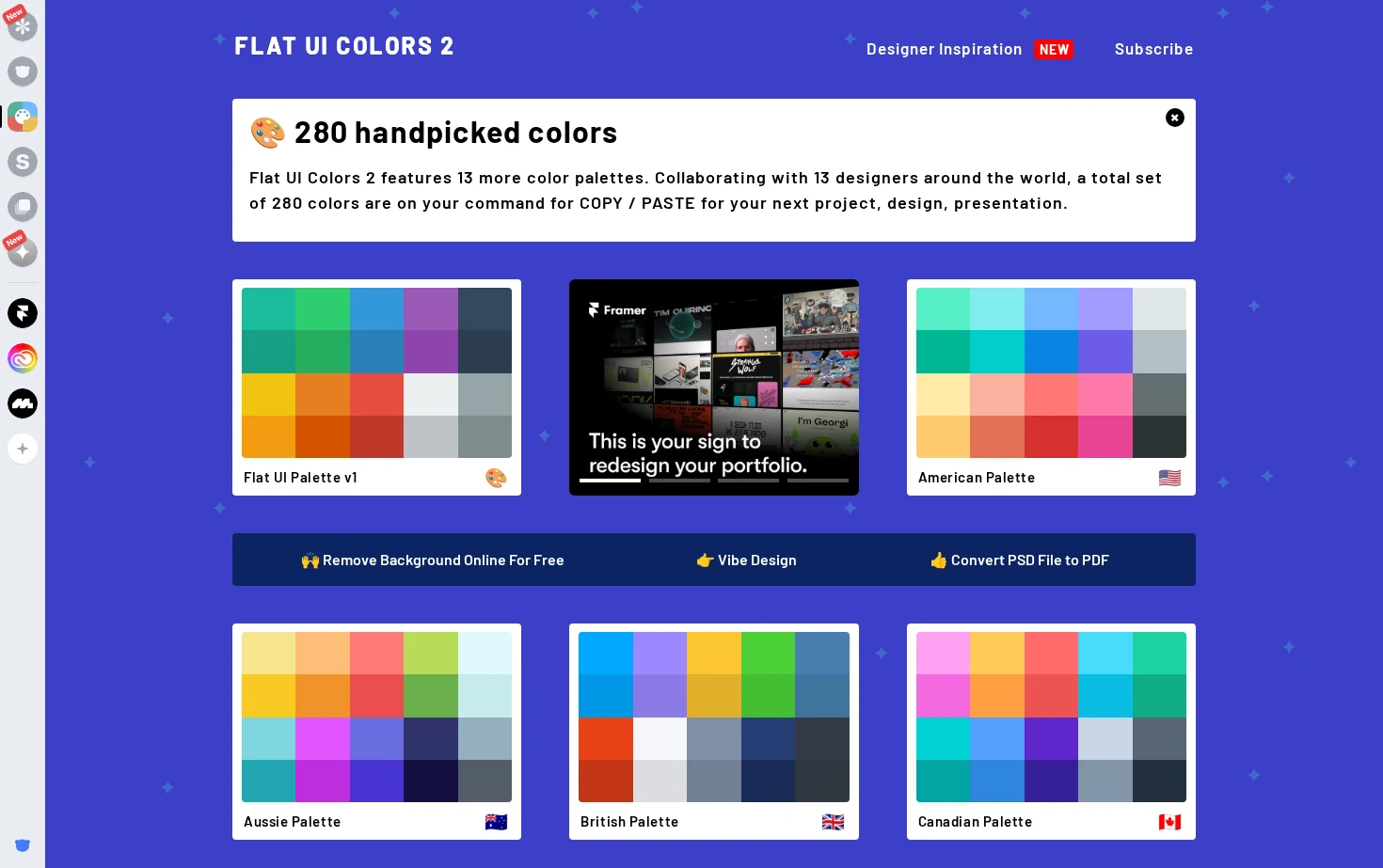 Flat UI Colors 页面快照
